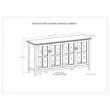 Artisan SOLID WOOD 66 inch Wide  Wide 4 Door Storage Cabinet in Russet Brown