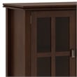 Artisan SOLID WOOD 66 inch Wide  Wide 4 Door Storage Cabinet in Russet Brown