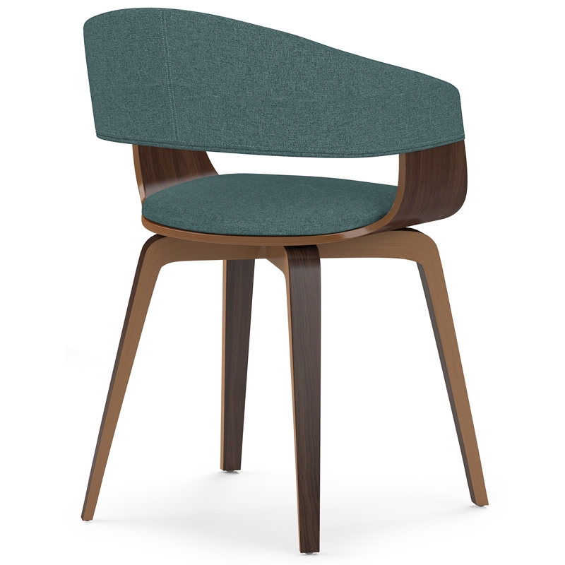 Simpli Home Lowell Modern Bentwood Dining Chair in Light Turquoise Blue