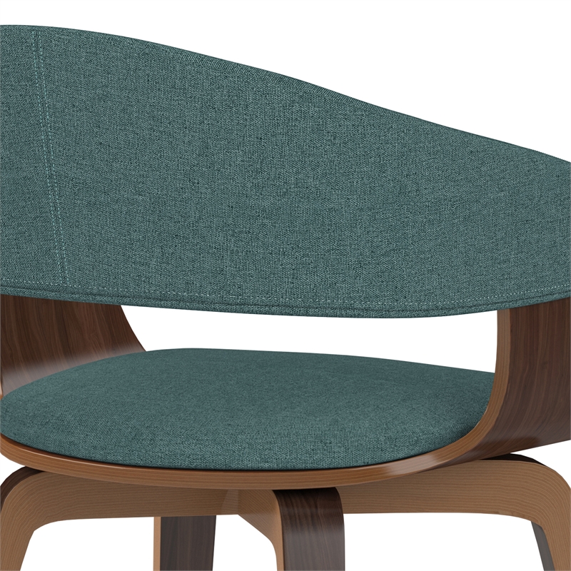 Simpli Home Lowell Modern Bentwood Dining Chair in Light Turquoise Blue