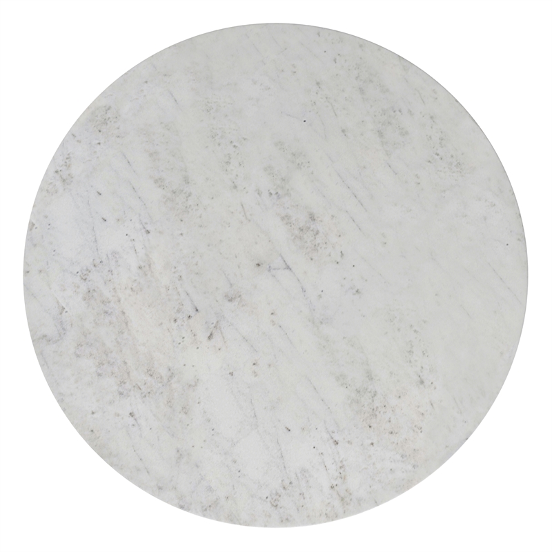 Osborne  and Iron 36 inch x 36 inch Round Contemporary Dining Table in White