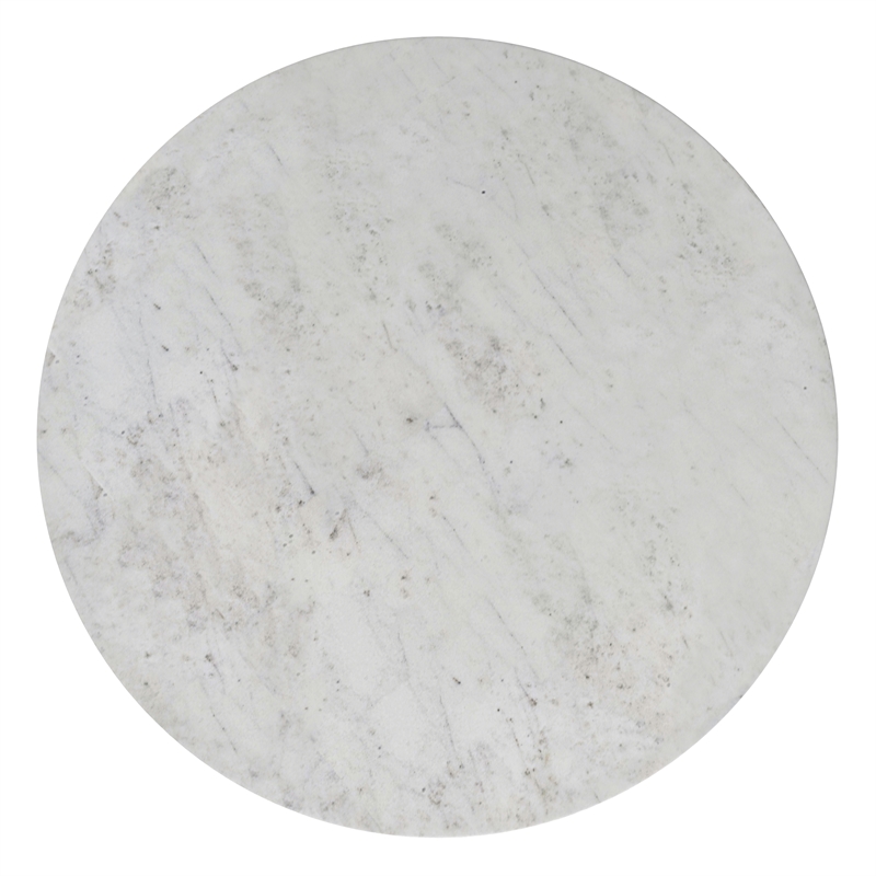 Osborne  and Iron 36 inch x 36 inch Round Contemporary Dining Table in White