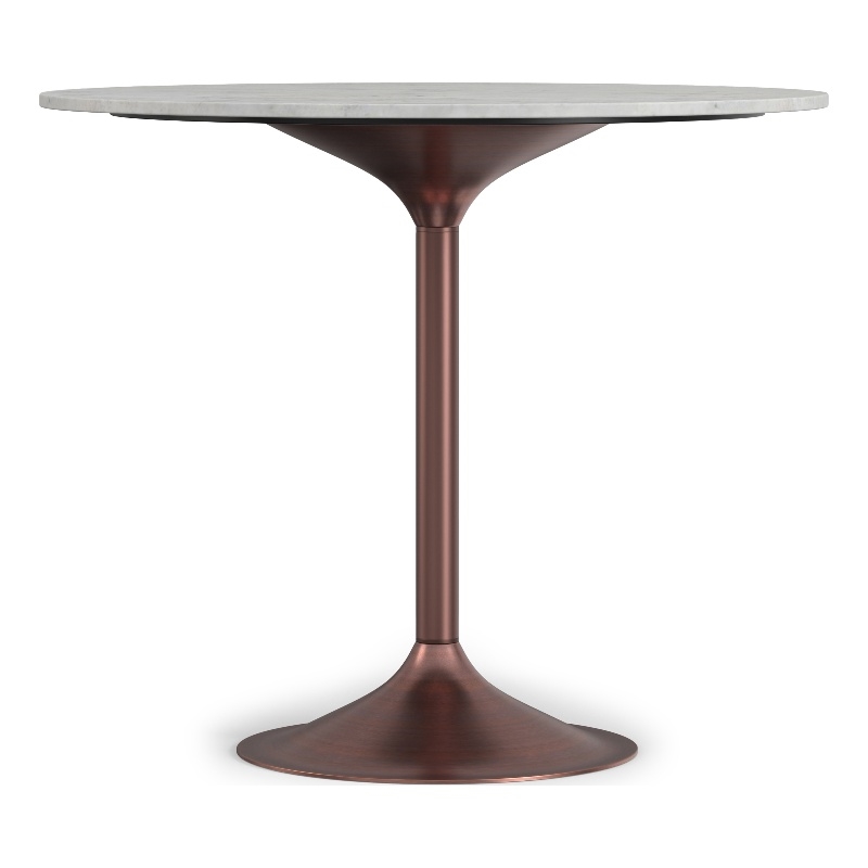 Osborne  and Iron 36 inch x 36 inch Round Contemporary Dining Table in White