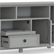 Amherst 72 inch Wide Solid Wood Transitional TV Stand in Fog Gray