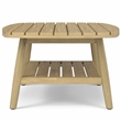 Bayshore 43 inch Wide Contemporary Outdoor Coffee Table in Light Teak
