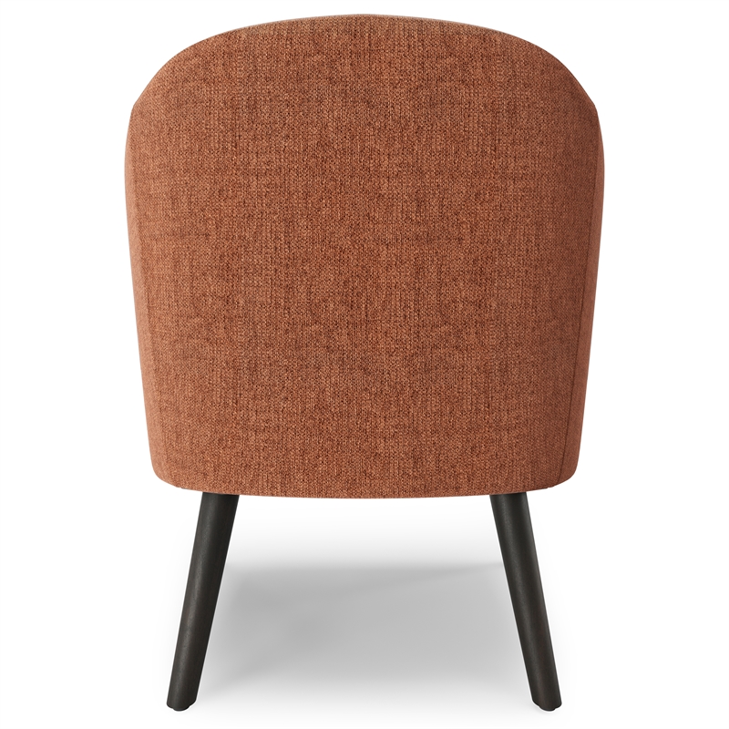 Redding Mid Century Modern Accent Chair in Rust Fabric