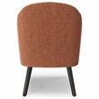 Redding Mid Century Modern Accent Chair in Rust Fabric