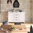 Hollander SOLID WOOD 54 inch Wide Contemporary Sideboard Buffet in White