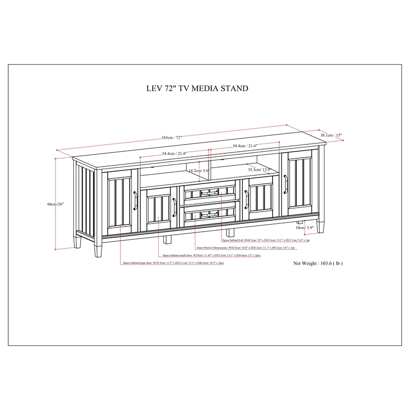 Lev SOLID WOOD 72