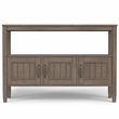 Lev SOLID WOOD 48 inch Wide Contemporary Console Table in Smoky Brown