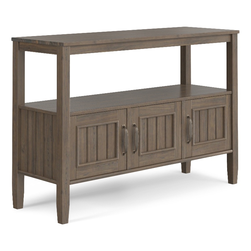 Lev SOLID WOOD 48 inch Wide Contemporary Console Table in Smoky Brown