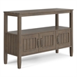 Lev SOLID WOOD 48 inch Wide Contemporary Console Table in Smoky Brown