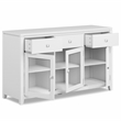 Cosmopolitan SOLID WOOD 54 inch Wide Contemporary Sideboard Buffet in White