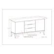 Harper 60 inch Wide Solid Hardwood Mid-Century Sideboard Buffet in Walnut Brown