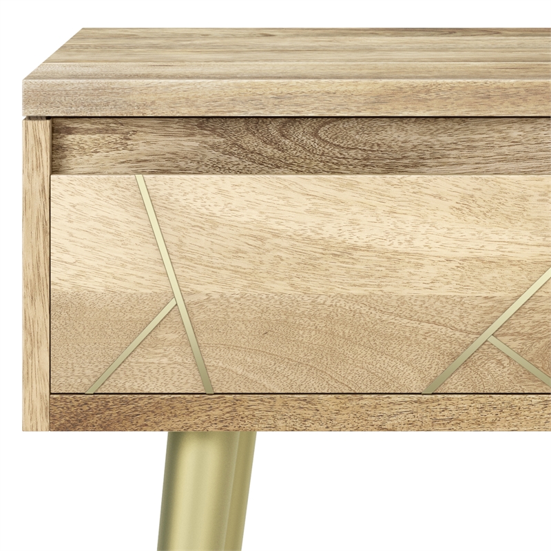 Jager Contemporay 22 inch Wide Metal Side Table in Natural
