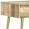 Jager Contemporay 22 inch Wide Metal Side Table in Natural