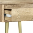 Jager Contemporay 22 inch Wide Metal Side Table in Natural