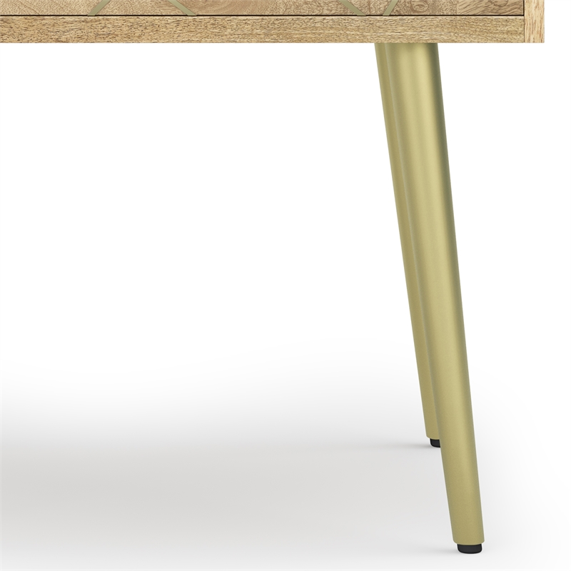 Jager Contemporay 22 inch Wide Metal Side Table in Natural