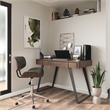 Dax Swivel Adjustable Executive  Bentwood Office Chair in Distressed Slate Gray