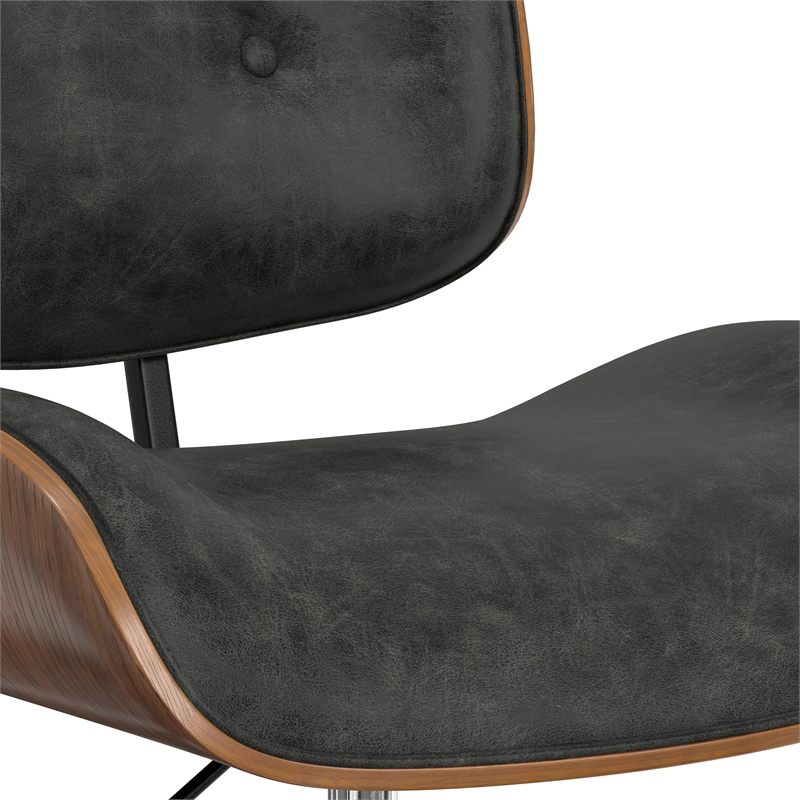 Dax Swivel Adjustable Executive  Bentwood Office Chair in Distressed Slate Gray