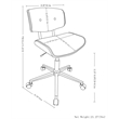 Dax Swivel Adjustable Executive  Bentwood Office Chair in Distressed Slate Gray