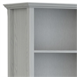 Amherst 30 inch Wide Solid Wood Transitional 5 Shelf Bookcase in Fog Gray