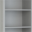 Amherst 30 inch Wide Solid Wood Transitional 5 Shelf Bookcase in Fog Gray