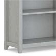 Amherst 30 inch Wide Solid Wood Transitional 5 Shelf Bookcase in Fog Gray