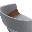 Lowell Modern Adjustable Swivel Bar Stool in Stone Gray Vegan Faux Leather
