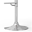 Sheldon Modern Adjustable Swivel Bar Stool in White Vegan Faux Leather