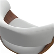 Sheldon Modern Adjustable Swivel Bar Stool in White Vegan Faux Leather