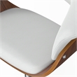 Sheldon Modern Adjustable Swivel Bar Stool in White Vegan Faux Leather