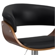 Sheldon Modern Adjustable Swivel Bar Stool in Black Vegan Faux Leather