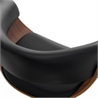 Sheldon Modern Adjustable Swivel Bar Stool in Black Vegan Faux Leather