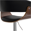 Sheldon Modern Adjustable Swivel Bar Stool in Black Vegan Faux Leather