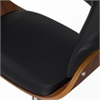 Sheldon Modern Adjustable Swivel Bar Stool in Black Vegan Faux Leather