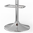 Lowell Mid Century Modern Adjustable Swivel Bar Stool in White Faux Leather