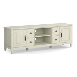 Simpli Home Connaught Solid Wood TV Stand for TVs up to 80&quot in Antique White