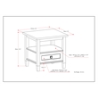 Simpli Home Warm Shaker Rectangle Transitional Solid Wood End Side Table in Gray