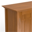 Simpli Home Bedford Transitional Solid Wood Sideboard & Wine Rack in Light Brown