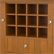 Simpli Home Bedford Transitional Solid Wood Sideboard & Wine Rack in Light Brown