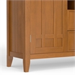 Simpli Home Bedford Transitional Solid Wood Sideboard & Wine Rack in Light Brown