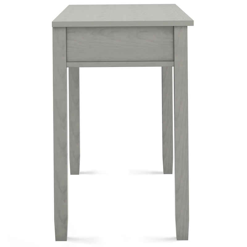 Simpli Home Warm Shaker Transitional Solid Wood Writing Office Desk in Fog Gray