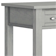Simpli Home Warm Shaker Transitional Solid Wood Writing Office Desk in Fog Gray