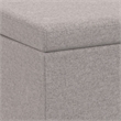 Simpli Home Avalon Contemporary Fabric & Wood Storage Ottoman Bench in Gray