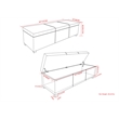 Simpli Home Avalon Contemporary Fabric & Wood Storage Ottoman Bench in Gray