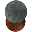 Drake  18 inch Wide Round Contemporary Nesting table in Antique Nickel