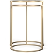 Drake  18 inch Wide Round Contemporary Nesting table in Antique Nickel