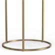 Drake  18 inch Wide Round Contemporary Nesting table in Antique Nickel