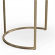 Drake  18 inch Wide Round Contemporary Nesting table in Antique Nickel